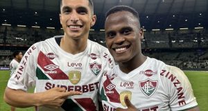 Kevin Serna e Jhon Arias (Foto: Divulgação/Fluminense)