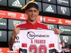 Alan Franco em apresentação pelo São Paulo