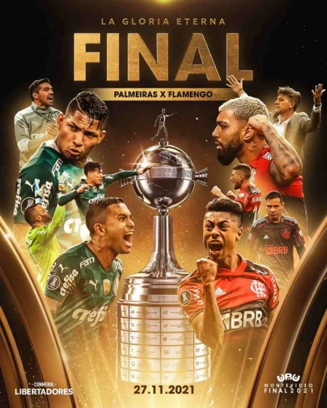 Anúncio sobre final da Libertadores entre Flamengo e Palmeiras