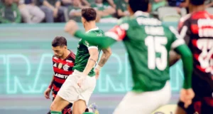 Arrascaeta durante a vitória do Flamengo sobre o Palmeiras, no Allianz Parque - Foto: Adriano Fontes/Flamengo