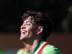 Augustin Giay durante treino do Palmeiras (Foto: Reprodução/Palmeiras)