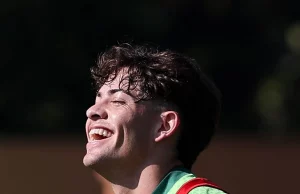 Augustin Giay durante treino do Palmeiras (Foto: Reprodução/Palmeiras)