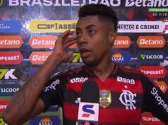 Bruno Henrique faz alerta após vitória do Flamengo sobre o Santos