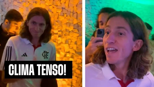 Clima tenso! Filipe Luís não concorda mas cumpre ordem da diretoria do Flamengo; assista o vídeo