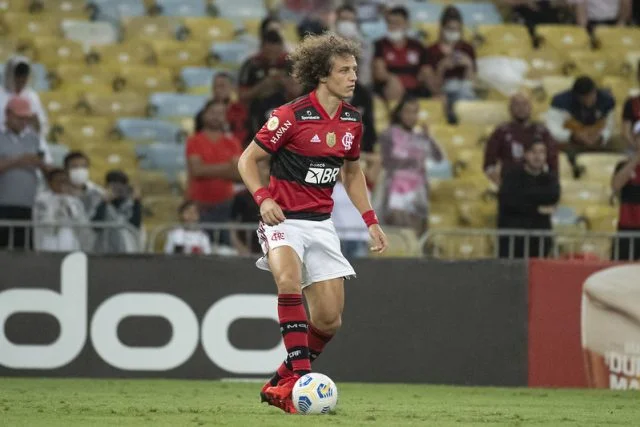 David Luiz durante o jogo entre Flamengo e Bahia pelo Campeonato Brasileiro de 2021