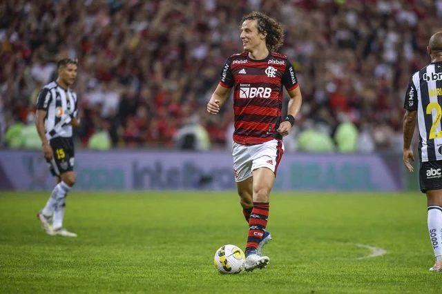 David Luiz na vitória do Flamengo sobre o Atlético-MG pela Copa do Brasil