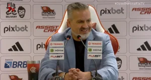 Entrevista coletiva de José Boto (Foto: Reprodução/FlaTV)