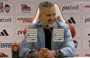 Entrevista coletiva de José Boto (Foto: Reprodução/FlaTV)