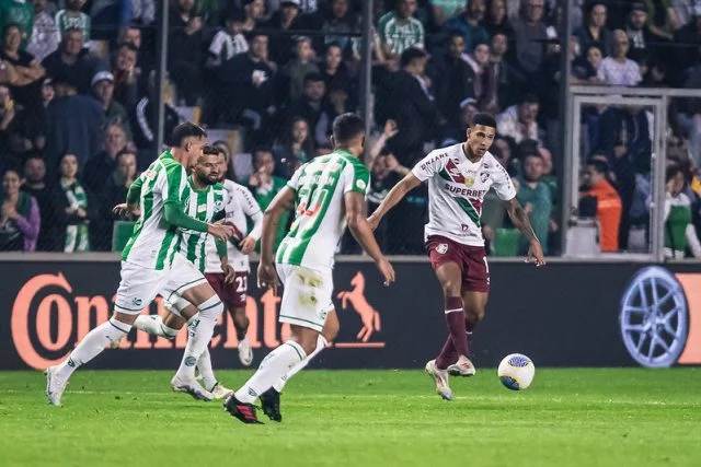 Fluminense x Juventude durante primeiro jogo das oitavas de final da Copa do Brasil, no Estádio Alfredo Jaconi