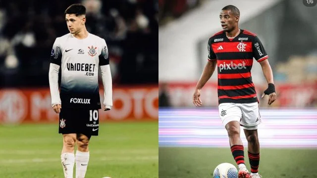 Garro pelo Corinthians x De La Cruz pelo Flamengo
