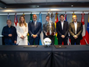 Flamengo x Palmeiras: Bap e Leila Pereira se encontram em reunião na sede da Conmebol