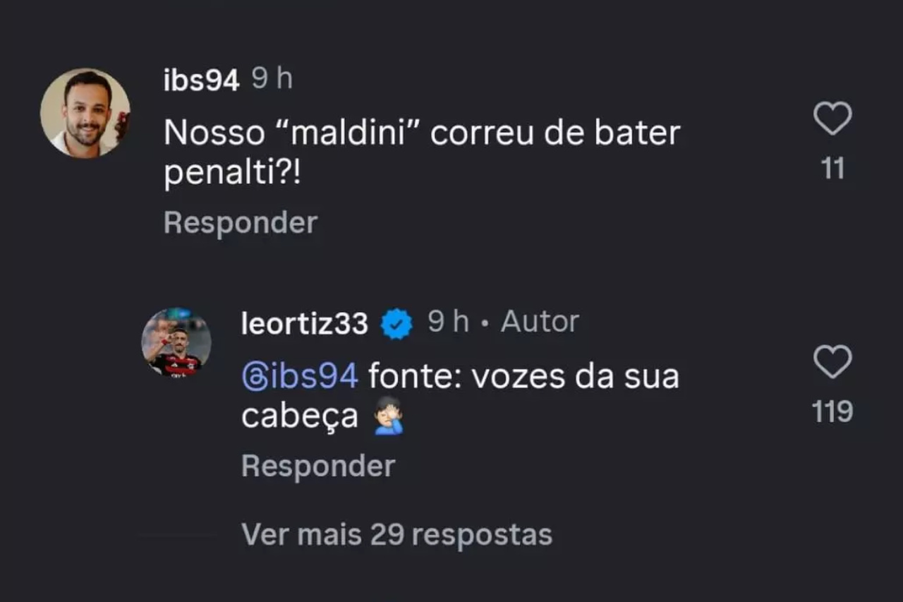 Léo Ortiz responde comentário de torcedor do Flamengo