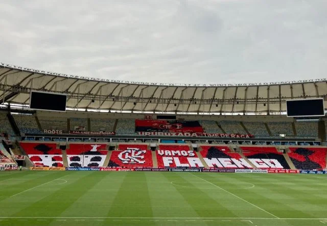 Mosaico preparado para o jogo entre Flamengo e Unión La Calera pela Libertadores de 2021