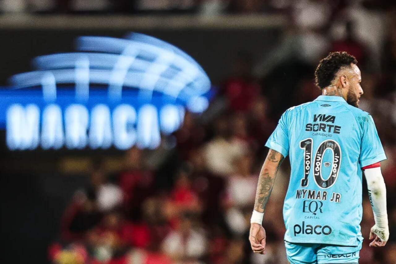 Neymar em Flamengo x Santos