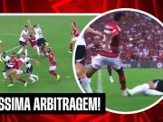 Pênalti não marcado e entrada criminosa: arbitragem se complica no jogo do Flamengo pela Libertadores; assista