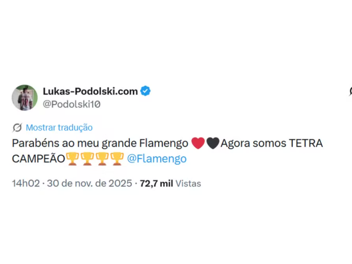 Podolski comemora tetra do Flamengo na Libertadores
