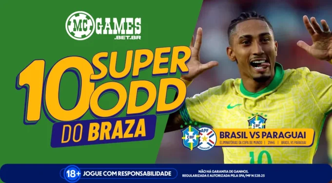 Brasil x Paraguai: MC Games oferece Super ODDs para jogo da Seleção Brasileira