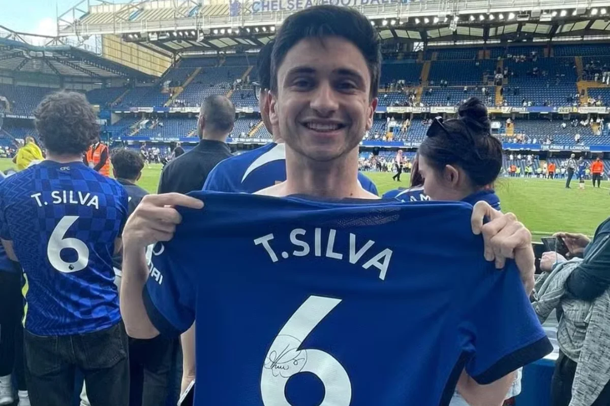 Torcedor do Chelsea que esteve no jogo do Fluminense para acompanhar Thiago Silva - Foto: Arquivo Pessoal