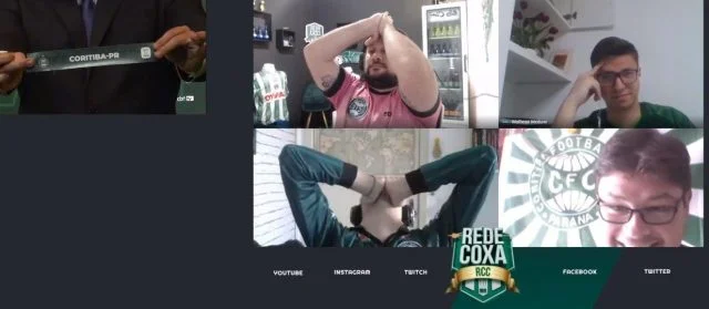 Torcedores do Coritiba lamentando ter o Flamengo como adversário na Copa do Brasil